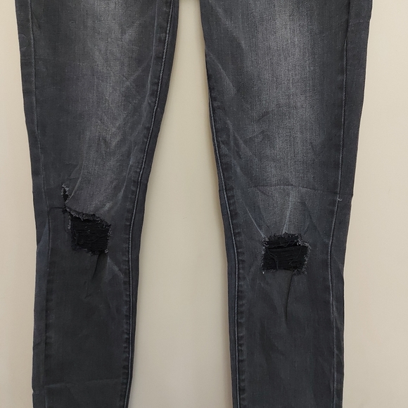Vervet high rise distressed exposed button fly ankle skinny jeans size 26 - Picture 15 of 16